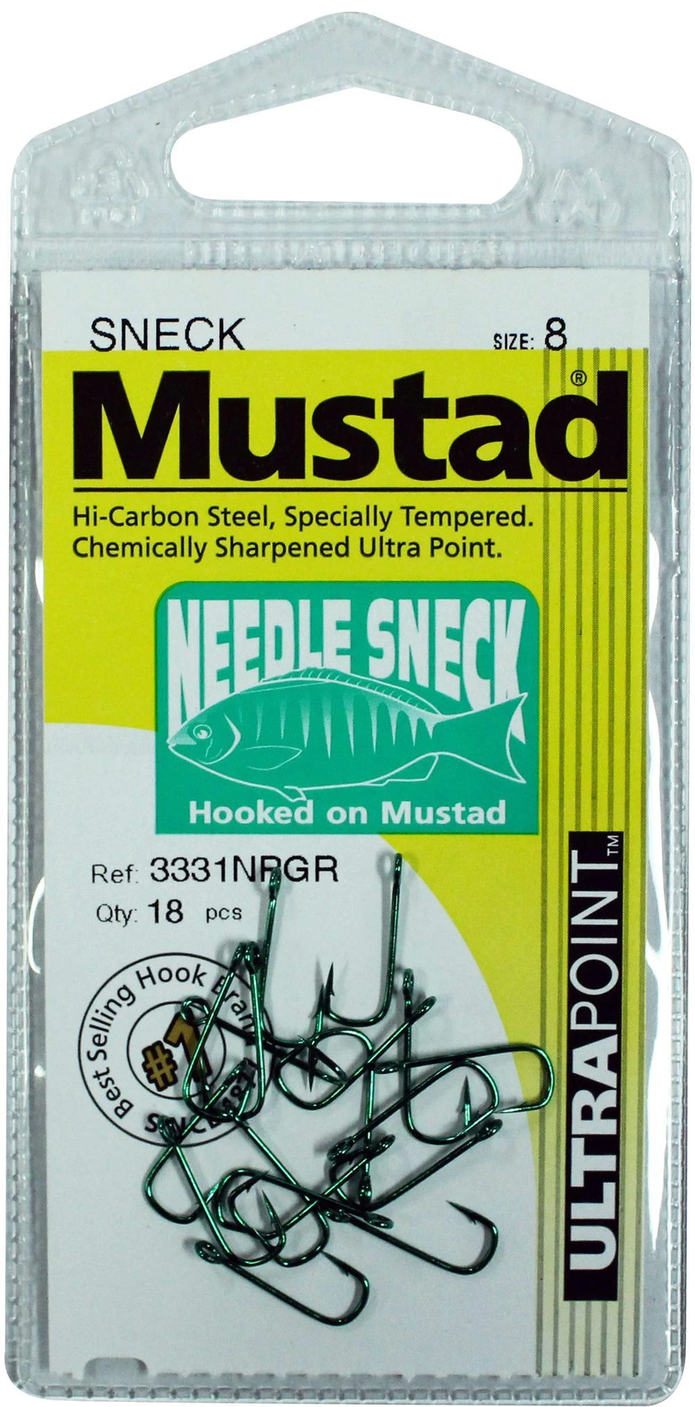 Mustad Needle Sneck GR 3331NPGR Pre Pack Hooks - Image 2