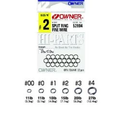 Owner Fine Wire Nickel Split Rings